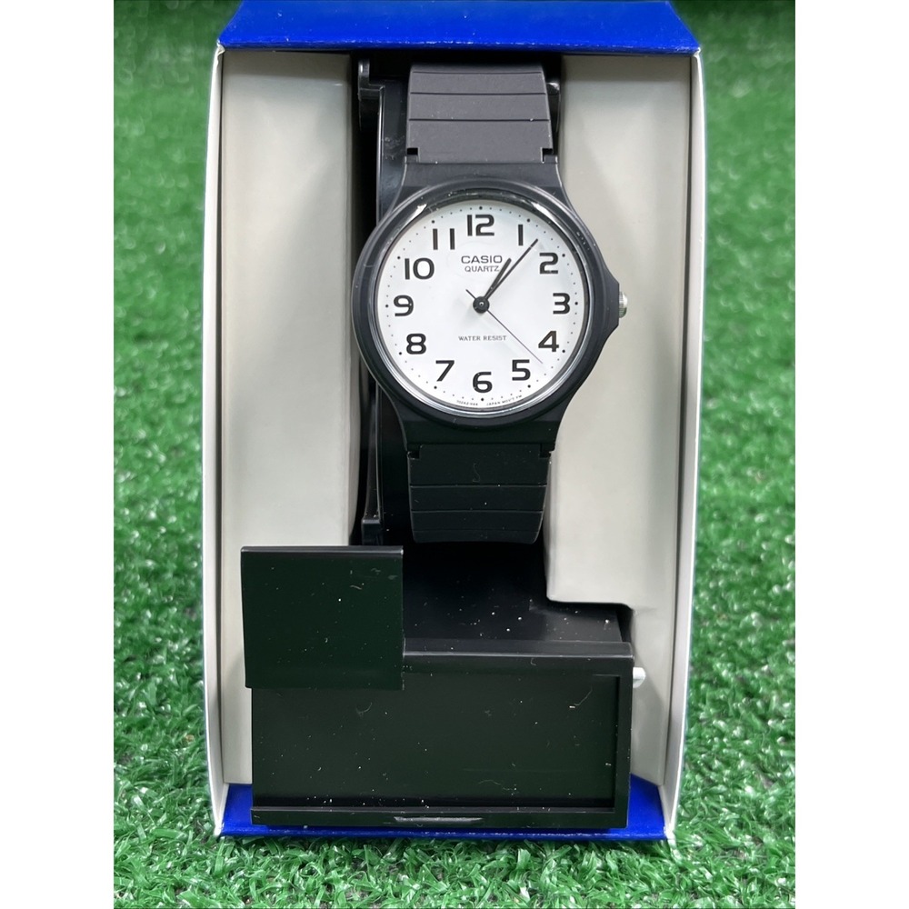 Casio MQ-24-7B Analog Watch White Dial Quartz Water Resistant Resin Band New‎